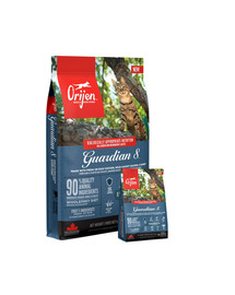 ORIJEN Cat Guardian 8 Adult 4,5 kg + ORIJEN Cat Guardian 8 Adult 340 g Tasuta  TOIT TÄISKASVANUD KASSIDELE VÄRSKE KANA, TOORES LÕHE, KALKUN, HEERINGAS, MAKRELL, MUNAD, KÜÜLIK.