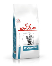 ROYAL CANIN Veterinary Cat Hypoallergenic 4,5 kg kuivtoit täiskasvanud kassidele, kellel on toidule ebasoodsad reaktsioonid.