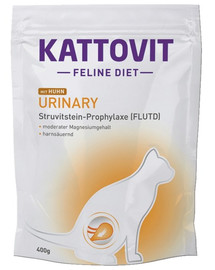 KATTOVIT Feline Diet Urinary Kana 400 g 2+1 TASUTA    Struviitkivide tekke vähendamiseks.