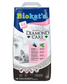 BIOKAT'S Diamond Care Fresh 8 l bentoniidist kassipesu pulbrilise lõhnaga