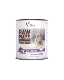 VETEXPERT Raw Paleo Kaczka/ Part täiskasvanutele, purk 800g