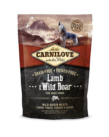CARNILOVE Lamb & Wild Boar For Adult 1,5 kg täiskasvanud koertele . Lambaliha ja metssiga