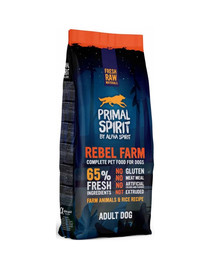 PRIMAL SPIRIT Rebel Farm pehme koeratoit kana ja kala 12 kg