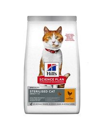 HILL'S Science Plan Young Adult Steriliseeritud kasside kuivtoit kanaga 10 kg