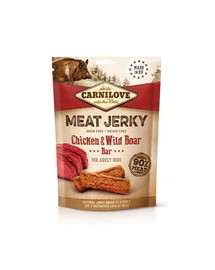 CARNILOVE Meat Jerky Chicken & wild boar 100g kana ja metssea maiuspala.