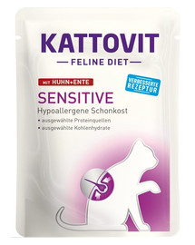 KATTOVIT Feline Diet Sensitive tundlikele Kanalihaga ja pardilihaga 85 g