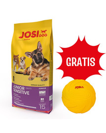 JOSERA JosiDog Junior Sensitive 15kg kuivtoit kutsikatele alates 8. elunädalast. tundliku seedesüsteemiga + FRISBEE TASUTA