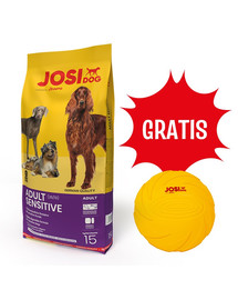 JOSERA JosiDog Adult Sensitive 15 kg kuivtoit täiskasvanud koertele kõikidest tõugudest. Soovitatav tundliku koertele seedesüsteemiga  +FRISBEE TASUTA