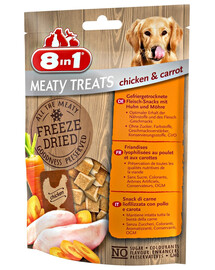 8IN1 Külmkuivatatud lihahõrgutised, kana ja porgand 50 g