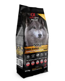 ALPHA SPIRIT Täielik pehme kuivtoit koertele Poultry kanaliha 1,5 kg
