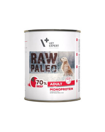 VETEXPERT RAW PALEO Adult beef 800 g šlapias maistas jautiena