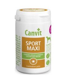 CANVIT Sport Maxi dla psów 230g Aminohapped, vitamiinid ja mineraalid aktiivsete ja sportlike koerte jõudluse ja kehalise seisundi säilitamiseks.