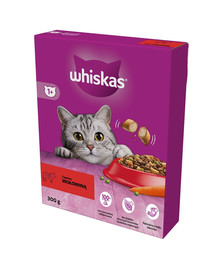 WHISKAS Adult 300g kuivtoit täiskasvanud kassidele maitsva veiselihaga