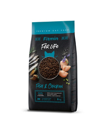 FITMIN Cat For Life Adult Fish and Chicken 8 kg täiskasvanud kassidele kala ja kanaga