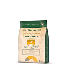 FITMIN Dog Nutritional Programme Mini Maintenance Lambaliha  ja veiseliha 2,5 kg täiskasvanud väikest tõugu koertele