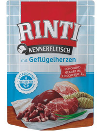 RINTI Kennerfleisch Poultry hearts Serca drobiowe saszetka 400 g