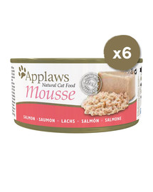 APPLAWS Cat Mousse Tin 6 x 70 g Salmon kasside märgtoit lõhega