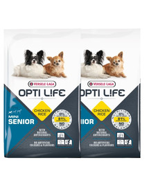 VERSELE-LAGA Opti Life Senior mini vanematele väikest tõugu koertele Linnuliha 15 kg (2 x 7,5 kg)