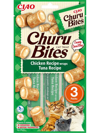 INABA Churu Bites Chicken tuunikala wrap kassidele 3x10g