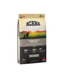 Acana Light & Fit Dog 11.4 kg Täisväärtuslik teraviljavaba toit ülekaalulistele koertele.