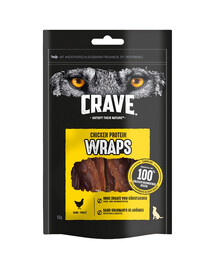 CRAVE Wrapid kana 10x50g teraviljavaba valgurikaste maiuspalade täiskasvanud koertele