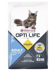 VERSELE-LAGA Opti Life Cat Sterlised/Light Chicken 7.5 kg steriliseeritud kasside puhul