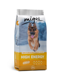 MIGOS High Energy 20 kg aktiivsetele koertele