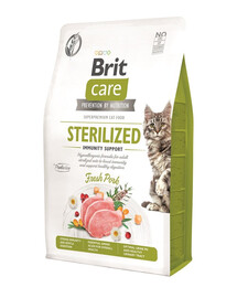 BRIT CARE Grain-Free Sterilized Immunity 2 kg hüpoallergeenne koostis täiskasvanud steriliseeritud kassidele