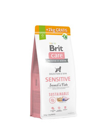 BRIT Care Sustainable Sensitive Insect & Fish täiskasvanud koertele koos putukate ja kaladega 12+2 kg