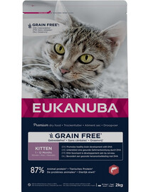 EUKANUBA Grain Free Kitten Lõhe 2 kg kasvavatele kassipoegadele