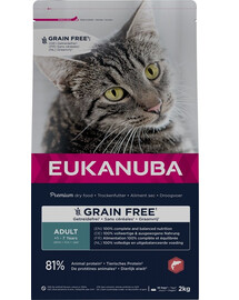EUKANUBA Grain Free Adult Lõhe 2 kg täiskasvanud kassidele