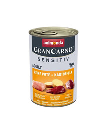 ANIMONDA Grancarno Sensitive kalkuniliha kartuliga 12x400 g