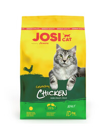 JOSERA JosiCat Crunchy Chicken 10kg koos kodulindudega täiskasvanud kassidele