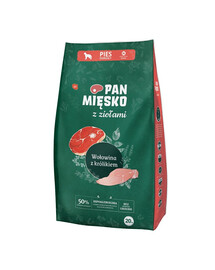 PAN MIĘSKO maitsetaimedega Veiseliha küülikuga M 20 kg keskmise suurusega tõugudele