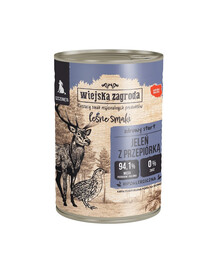 WIEJSKA ZAGRODA Forest Flavours Deer with quail 400 g kutsikatele