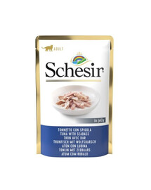 SCHESIR Jelly Adult Tuna&Sea Bass 85g tuunikala meriahvenaga tarretises