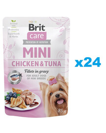 BRIT Care Mini Pouch Kana ja tuunikala 24x85g niiske koeratoit väikestele tõugudele