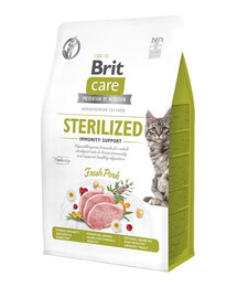 BRIT CARE Grain-Free Sterilized Immunity 0.4 kg hüpoallergeenne koostis täiskasvanud steriliseeritud kassidele
