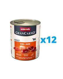 GranCarno veiseliha ja kana komplekt 12 x 400 g