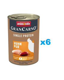 ANIMONDA Gran Carno Single Protein Adult Chicken Pur 6x400 g kana täiskasvanud koertele