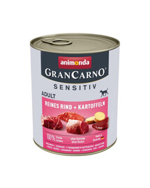 ANIMONDA Grancarno Sensitive veiseliha kartuliga 12x800 g