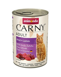 Animonda Carny Adult su jautiena ir ėriena 0.4 kg