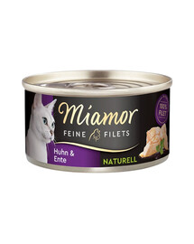 MIAMOR Feine Filets Naturell Chicken&Duck 80g kurczak i kaczka w sosie własnym