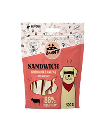 MR. BANDIT Sandwich veiseliha ja part koertele 500 g