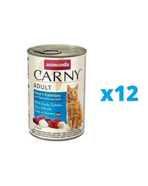 ANIMONDA Carny rinkinys jautiena / menkė su petražolių šaknimi12 x 400 g
