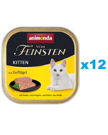 ANIMONDA Vom Feinsten Kitten koos kodulindudega 12x100 g