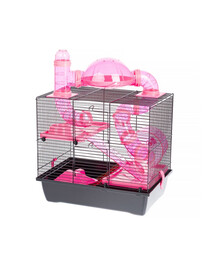 INTERZOO Rocky + Terrass Hamsteri puur 42 cm roosa
