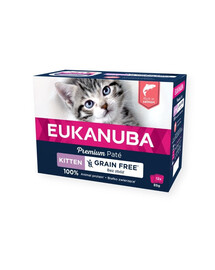 EUKANUBA Grain Free Kitten Kitten pate Lõhe 12 x 85 g