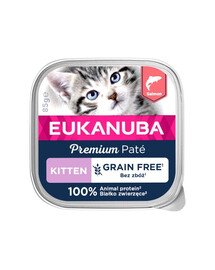 EUKANUBA Grain Free Kitten Kassipoegade pasteet Lõhe 16 x 85 g