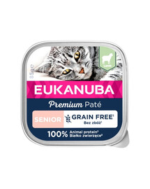 EUKANUBA Grain Free Senior Vanemate kasside pasteet Lambaliha 16 x 85 g